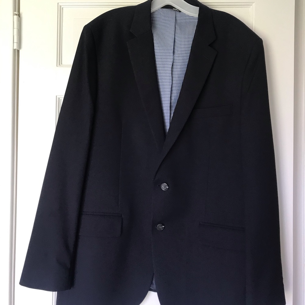 Haggar Mens Tailored Fit Navy Blazer 46R
